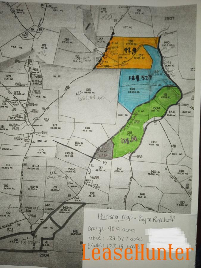 Lease map of area